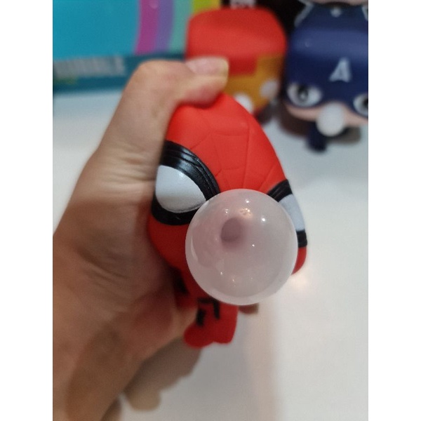 BỘ 4 SIÊU ANH HÙNG  DẠNG MOCHI THÚ THỔI BONG BÓNG, THÚ BÓP GIẢM STRESS