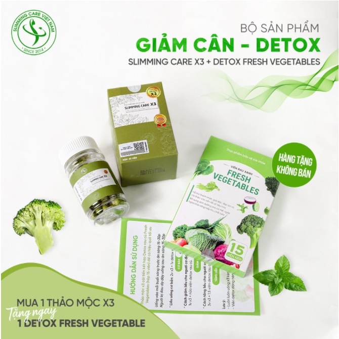 Trà thảo mộc giảm cân Slimming Care X3 chính hãng, viên uống X3 giúp đào thải mỡ thừa, giảm cân nhanh chóng an toàn
