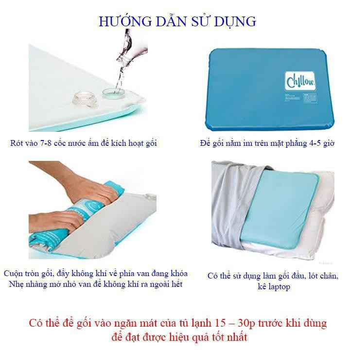 [BÁN CHẠY] Gối nước chống nóng Chillow Pillow - gối làm mát