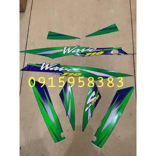 Bộ Tem xe wave thái 110 xanh ngọc