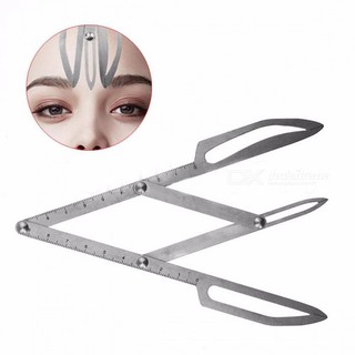 128 set thước đo kèm bút khắc chân mày