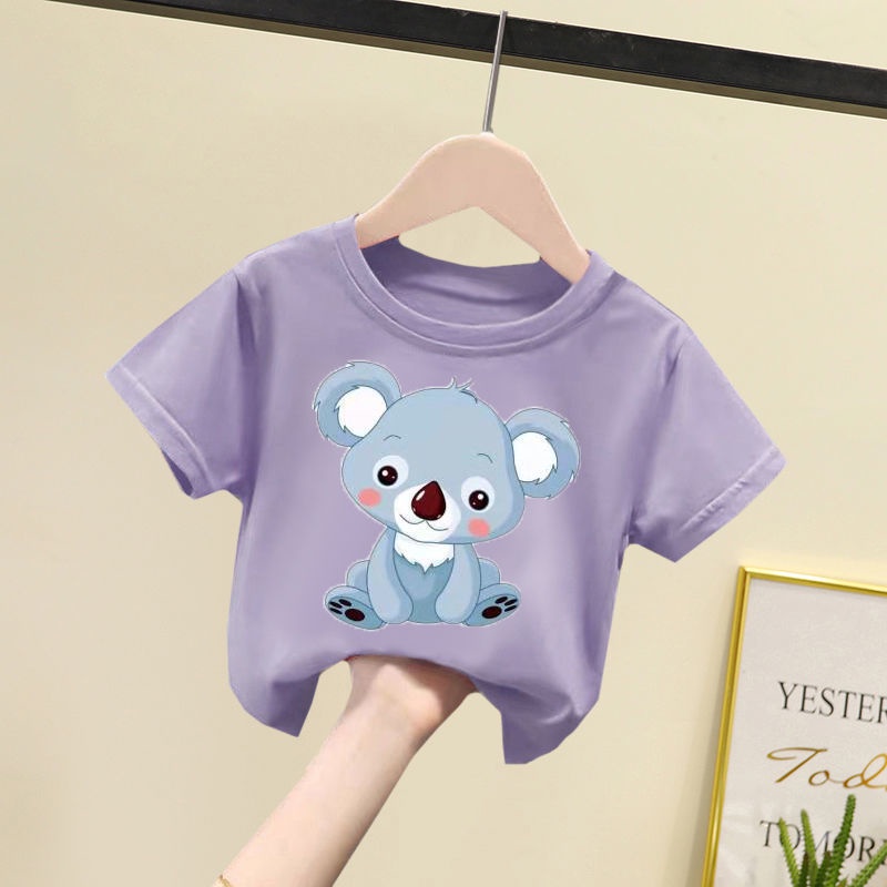 Áo Thun 100% Cotton Nguyên Chất Tay Ngắn Phong Cách Mới 2022 Cho Bé Gái