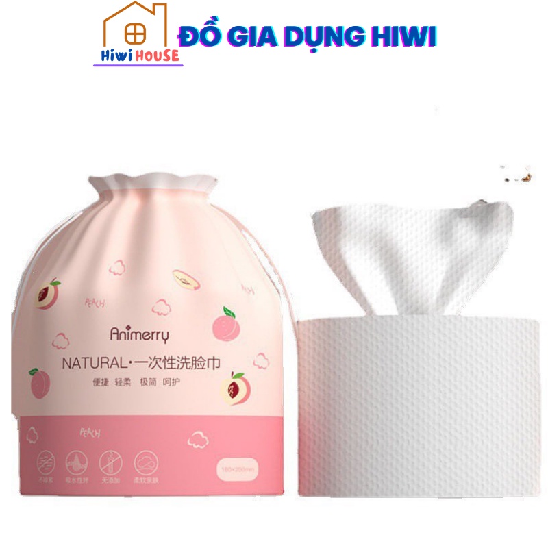 Khăn mặt khô Animerry dùng 1 lần lau khô, lau ướt , Giấy lau mặt dùng một lần Thế Giới Khăn