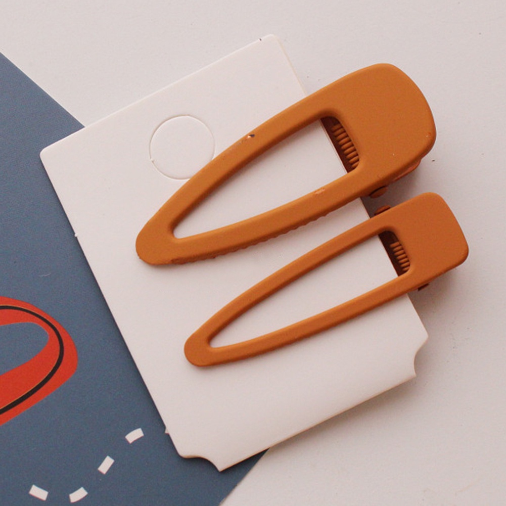 Set 2 Kẹp Tóc Nữ Màu Trơn Hình Giọt Nước