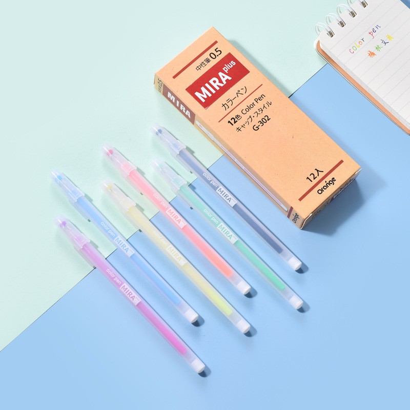 Bút gel mực nước Mira ngòi 0.5mm Full màu nét trơn mượt cho học sinh, văn phòng ST284