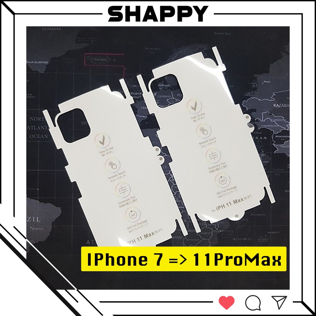 [RẺ VÔ ĐỊCH] Miếng Dán PPF IPhone Cầu Vồng Tự Phục Hồi Đủ Các Dòng [Shappy Shop]
