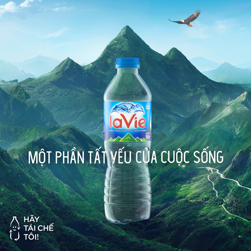 Thùng 20 chai Nước khoáng La Vie Premium 400ml (20 chai x 400ml)