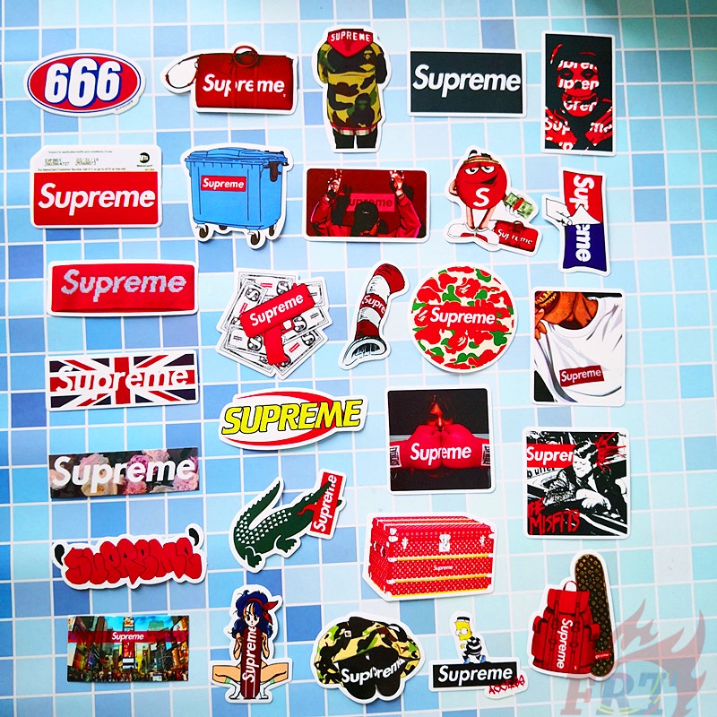 ❉ Nhãn Dán S-upreme Series 01 Thời Trang ❉ Set 50 Miếng Dán Trang Trí Đa Dụng Thời Trang