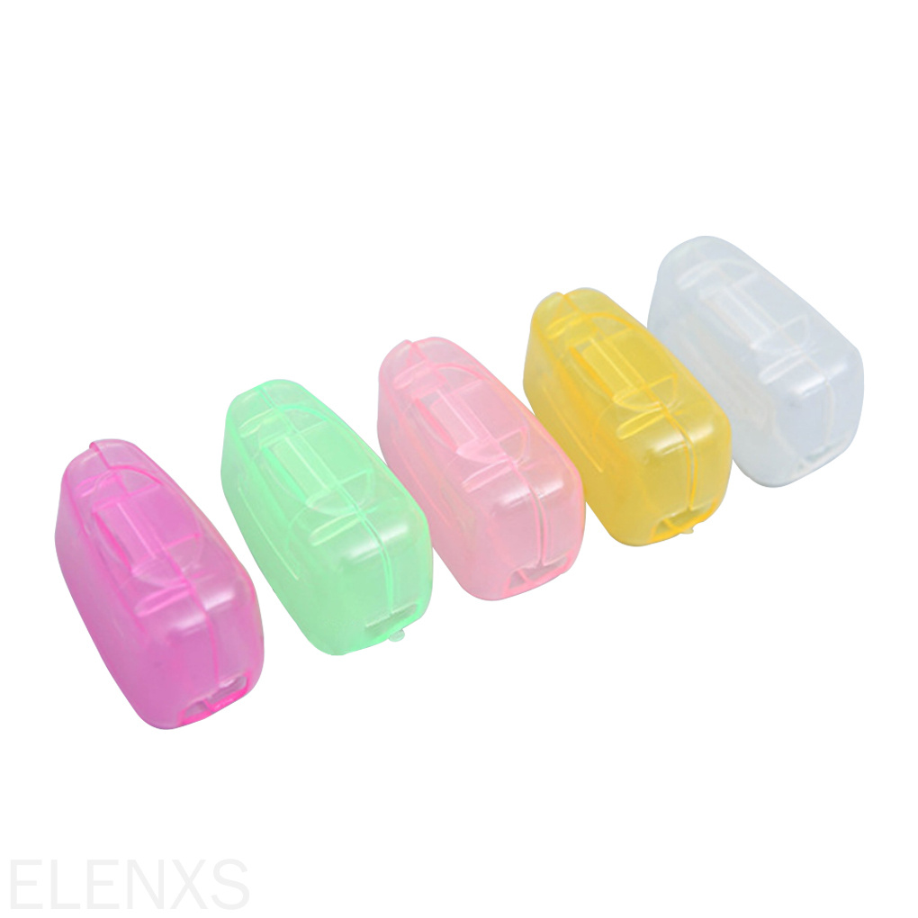 Set 5 Vỏ Bọc Đầu Bàn Chải Đánh Răng Bằng Nhựa Màu Sắc Ngẫu Nhiên Tiện Dụng Mang Theo Du Lịch Cắm Trại