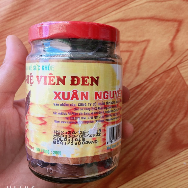 mật ong nghệ viên đen xuân nguyên 100g