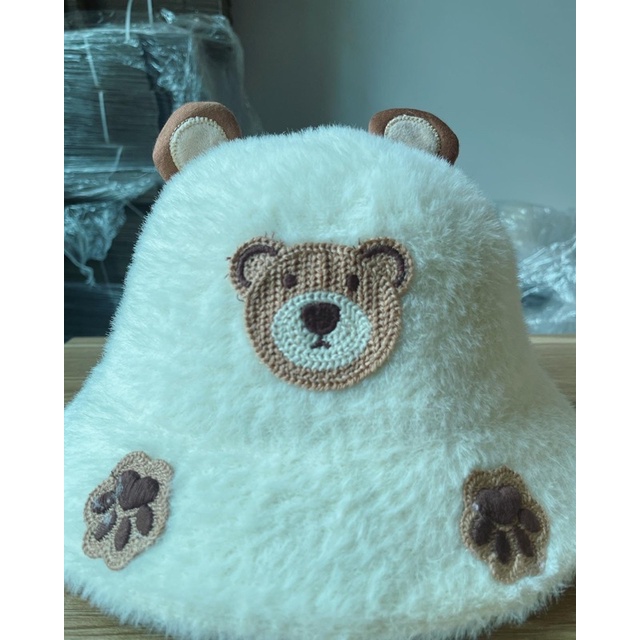 Mũ len lông vũ cho bé trai bé gái vành tròn hoạ tiết động vật dễ thương , phù hợp 6 tháng - 8 tuổi