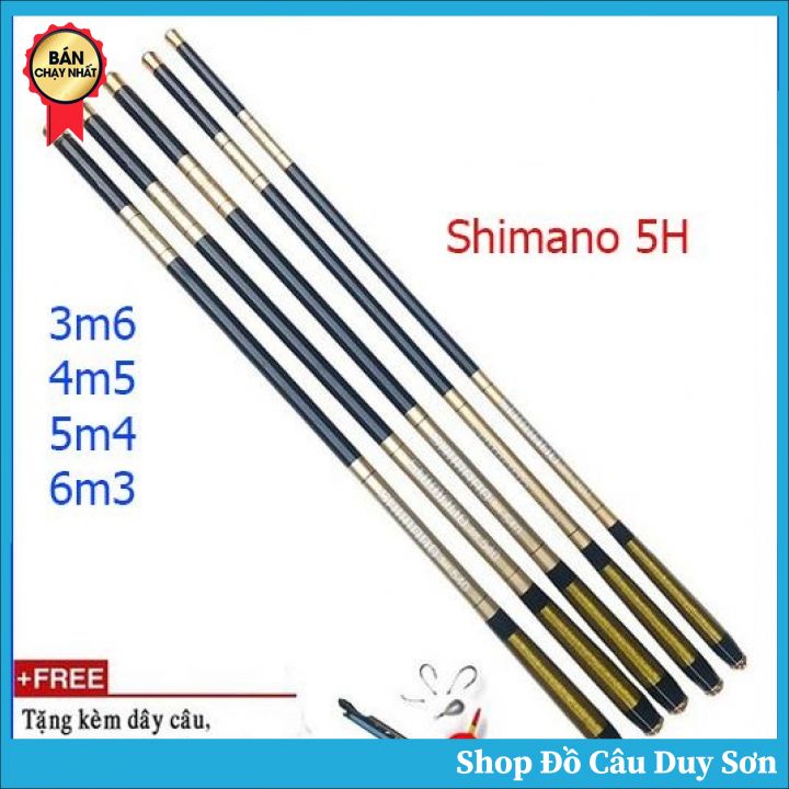 Cần Câu Tay 5H Shimano Giá Rẻ Cao Cấp, đủ size 3m6, 4m5, 5m4, 6m3. Tặng Ngày Bộ phụ kiện như hình 50k