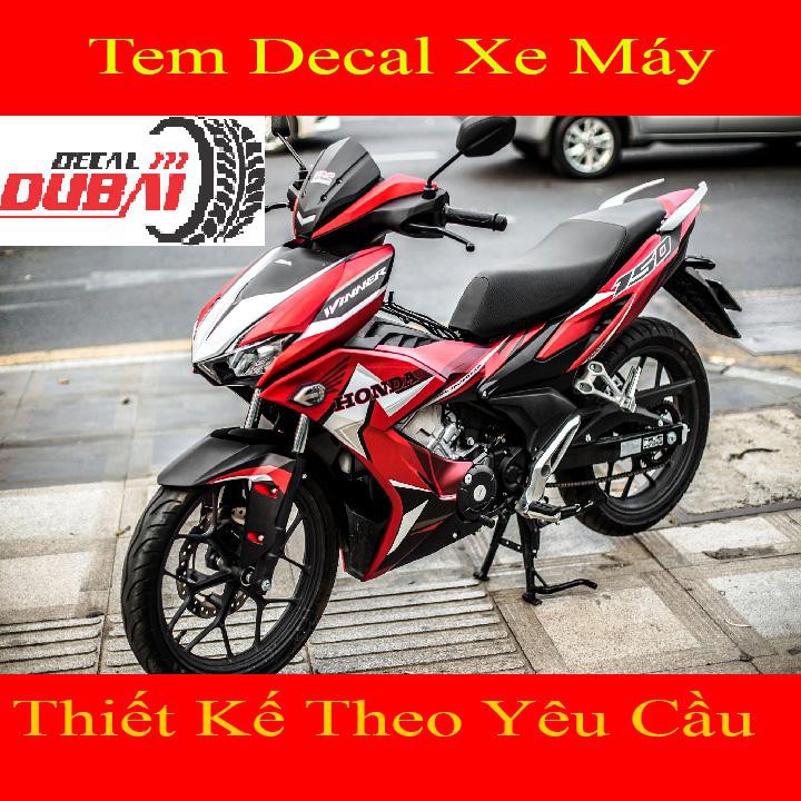 Tem trùm dán xe winner X Đỏ Xám