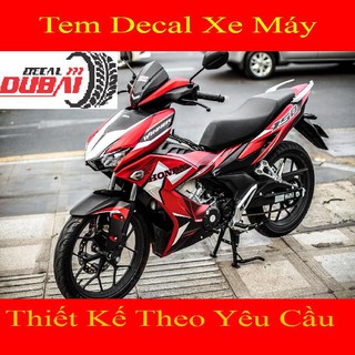 Tem trùm dán xe winner X Đỏ Xám