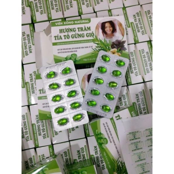 Viên xông mũi họng Hương tràm tía tô sả chanh bạc hà khuynh điệp hỗ trợ hô hấp khoẻ mạnh ngừa dịch bệnh hiệu quả