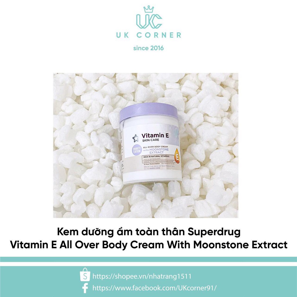 [TIẾT KIÊM]_Dưỡng thể Superdrug Vitamin E All Over Body Cream