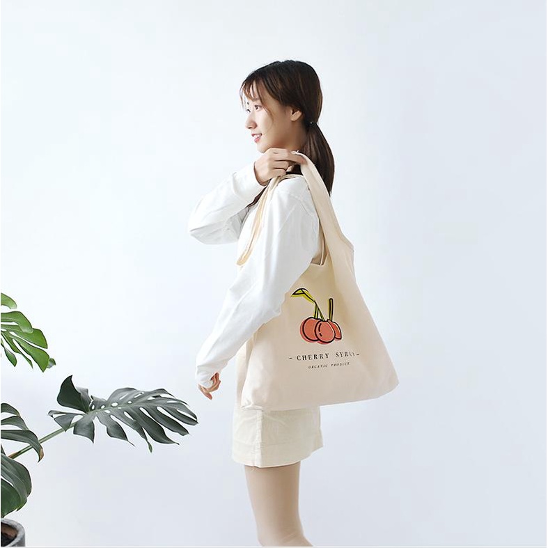 Túi tote bag đẹp vải bố trơn mềm đẹp giá rẻ LUVADO TX749