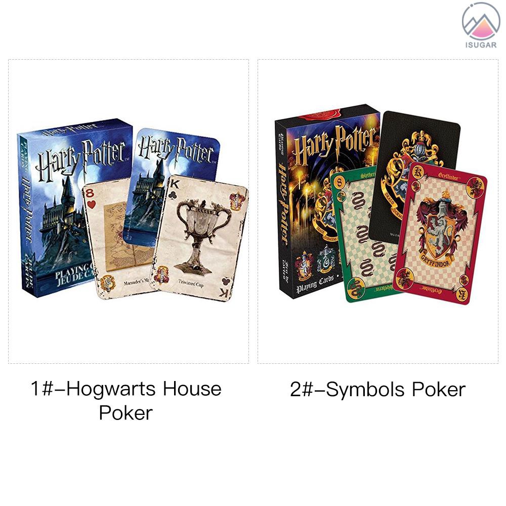 Playing Card Set Decks Box Table Desk Party Travel Game for Harry Potter Symbols / Hogwarts House Po