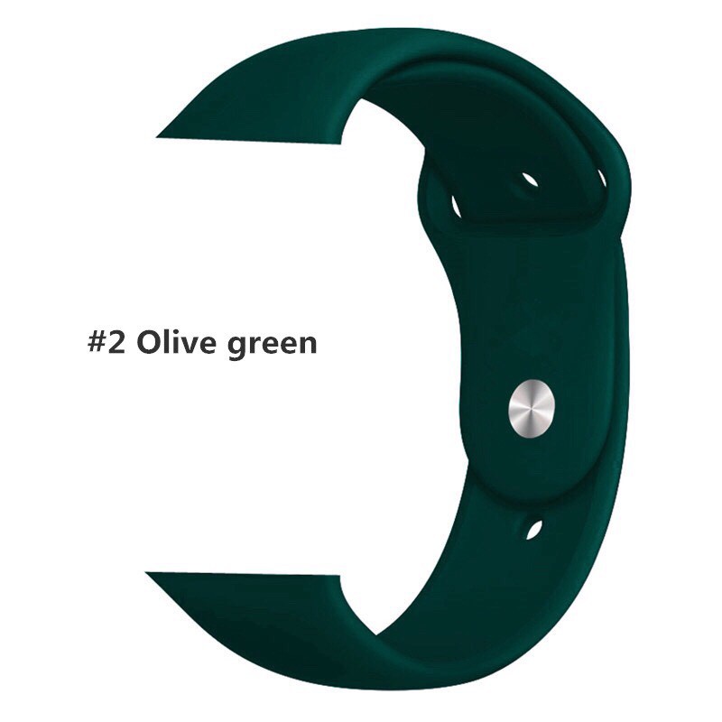 Dây đeo silicon thay thế cho đồng hồ thông minh đeo tay 38mm 40mm 42mm 44mm _ Nini.case