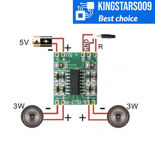 Mạch khuếch đại âm thanh class D 2x3W PAM8403