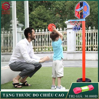 Đồ chơi trẻ em, bộ đồ chơi bóng rổ cho bé tặng kèm bóng và bơm bóng, giúp bé phát triển chiều cao