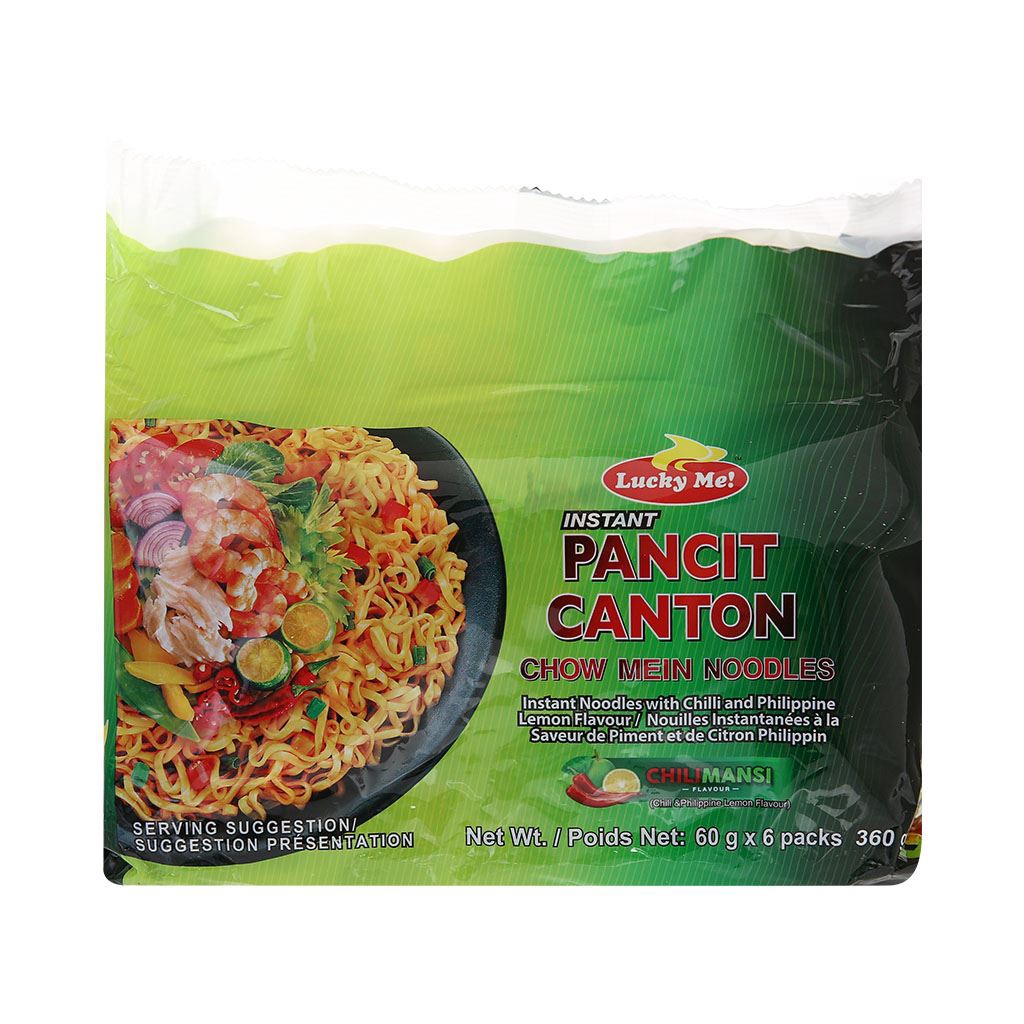 [ Thái Lan ] Lốc 6 gói mì xào Pancit Caton Lucky Me vị chua cay 60g/gói