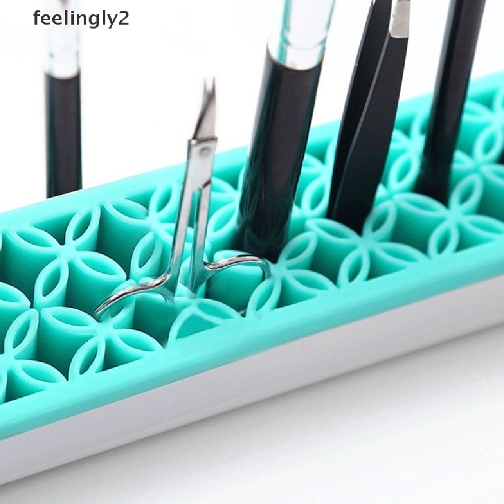 [Hàng mới về] Giá đỡ cọ vẽ trang trí móng bằng silicone tiện lợi