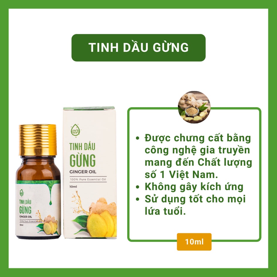 [10ml] Tinh dầu gừng Trí Đức