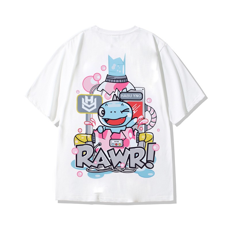 Áo Thun Unisex Form Rộng Tay Lỡ Cotton 75% Mẫu Rawr