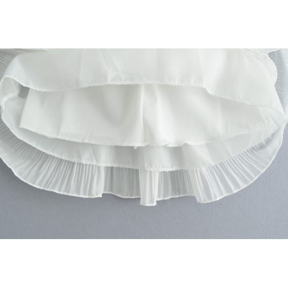 CHÂN VÁY XÒE NGẮN CẠP CHUN 3 TẦNG DẬP LY BÁNH BÈO | BigBuy360 - bigbuy360.vn