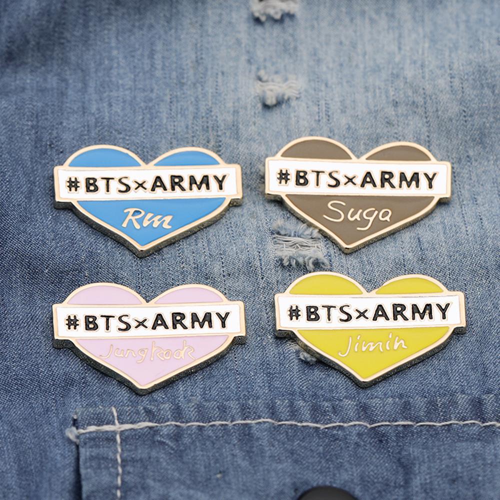 Huy Hiệu Cài Áo In Tên Các Thành Viên Nhóm Nhạc Kpop Bts