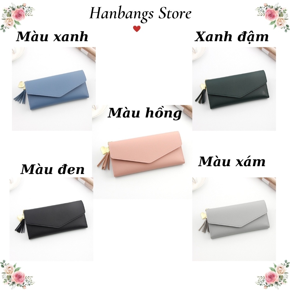 Ví bóp nữ dài đẹp đựng tiền cầm tay nhiều ngăn thời trang cao cấp HANBANGS STORE 1