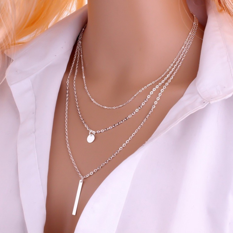 vòng cổ Kim Loại Nhiều Tầng Thời Trang Cho Nữ