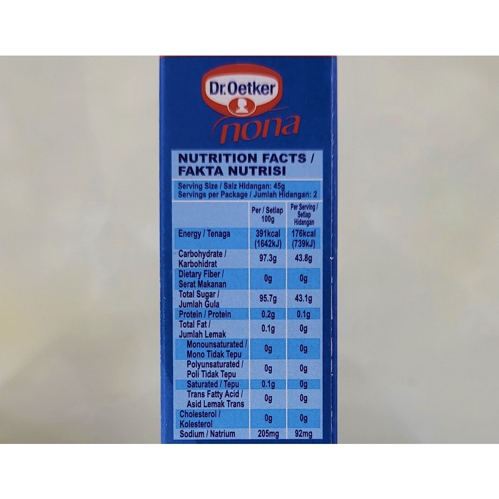 [Hộp 90g – CAM ] BỘT THẠCH RAU CÂU HƯƠNG CAM [Malaysia] DR OETKER Crystal Jelly Mix Orange (halal) (ttdt)