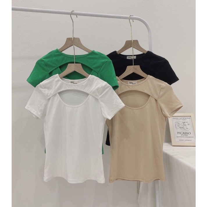 [Hot 2022] Áo Croptop Thun Gân Chất Cotton Bozip Co Dãn Cut Out Hở Ngực Siêu Xinh