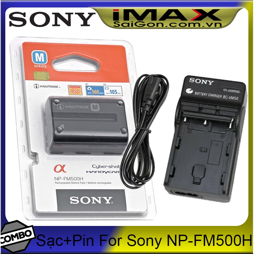Bộ 1 pin 1 sạc máy ảnh cho Sony NP-FM500H