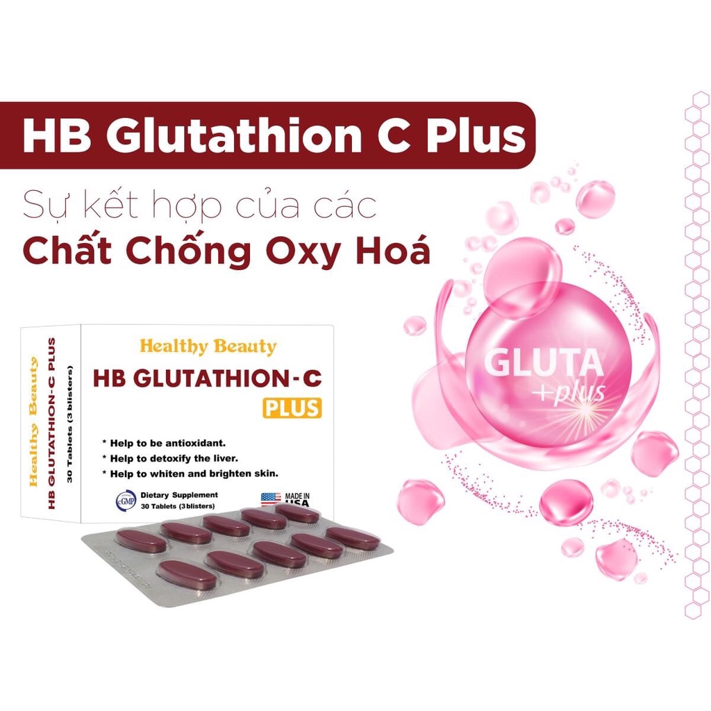 VIÊN UỐNG CHỐNG OXY HÓA VÀ GIẢI ĐỘC GAN HB GLUTATHION – C PLUS