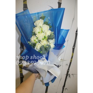 Bó hoa trắng 15bông nhẹ nhàng thuần khiết