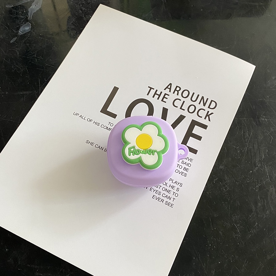 Vỏ Bảo Vệ Hộp Sạc Tai Nghe Samsung Galaxy Buds Live / Buds 2 / Buds PRO Bằng Silicon Họa Tiết Hoa Nhiều Màu Dễ Thương