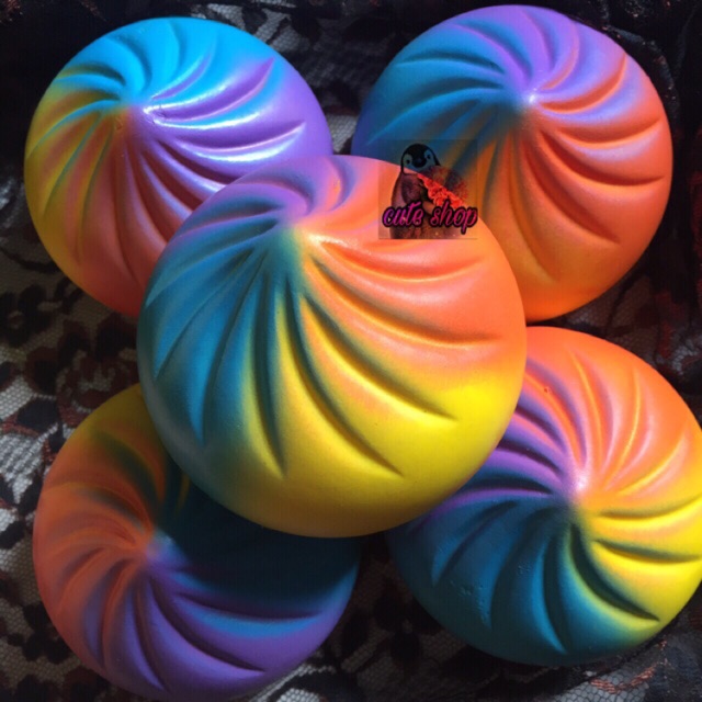 squishy bánh bao cầu vồng ( có bao bì)