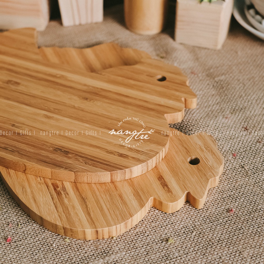 Thớt gỗ tre tự nhiên hình con gà - Thớt gỗ tre(Bamboo wood cutting board)