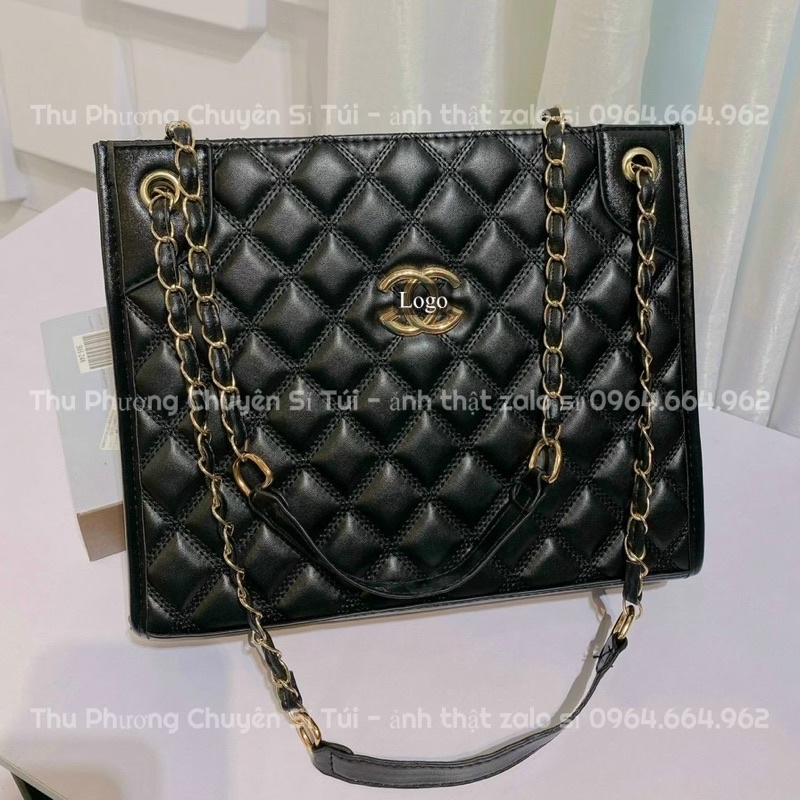 [HÀNG LOẠI 1] Túi công sở trần trám - dây xích phối da size to đi học, đi làm tiện dụng đựng được nhiều đồ (ảnh thật)