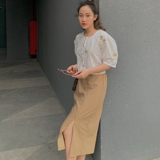 Chân váy dáng dài xẻ lệch SK96/SK101 LOLLIE STUDIO