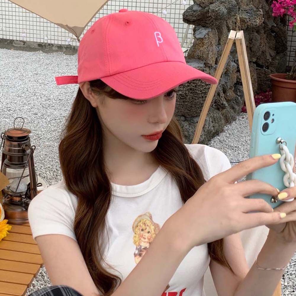 Mũ Lưỡi Trai Thêu Chữ Đơn Giản Phong Cách Hip Hop Hàn Quốc Thời Trang Mùa Hè Cho Nữ