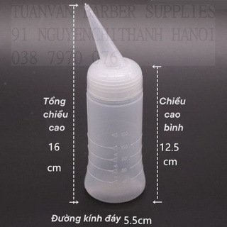 Set 2 bình tra thuốc uốn 150ml barber salon tiệm tóc