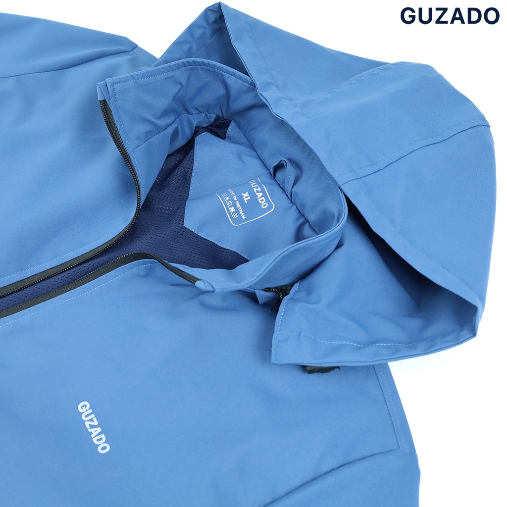 Bộ thể thao gió nam GUZADO Áo Gió Kết Hợp Quần Dài Thể Thao BGD01