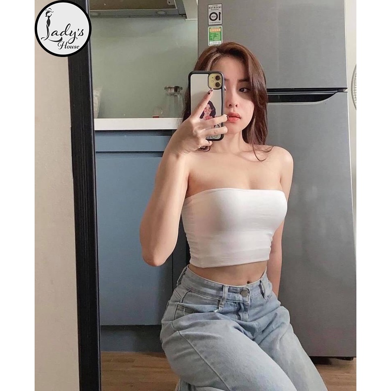 Áo Quây Ngực Không Đệm Thun Trơn Croptop Nữ Dáng Ôm Không Dây "ÁO QUÂY" | WebRaoVat - webraovat.net.vn