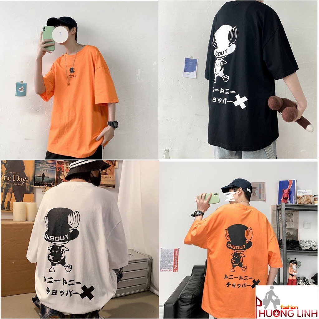 Áo thun nam nu hình gấu tiếng nhật form rộng tay lỡ - Thời Trang Phương Ling