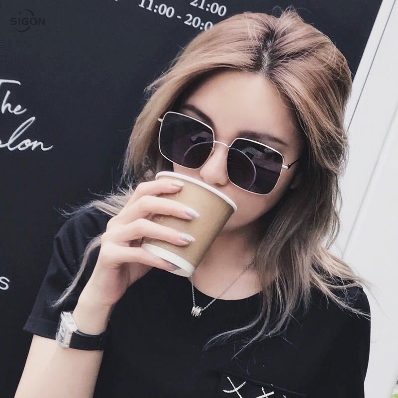 Kính Mát Phân Cực Chống Tia UV Gọng Vuông Lớn Thời Trang Cho Nam Và Nữ Sự Bảo Vệ