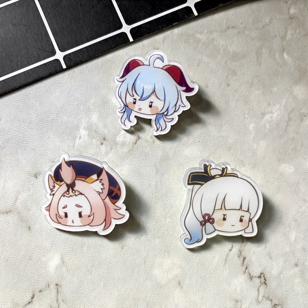 genshin Huy Hiệu Bằng Acrylic Hình Nhân Vật Hoạt Hình Anime